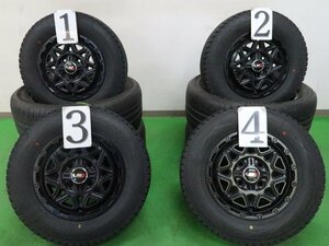 4本 LMG 12インチ 4H 100 スタッドレス ダンロップ ウインターマックス SV01 2022年 145/80R12 N-VAN ハイゼット エブリィ 軽バン LT規格