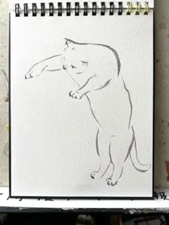 【絵画】猫 『白猫シリーズ』
