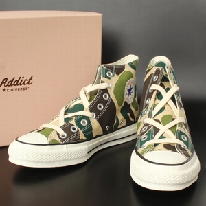 (99999)希少Deadstock2009年CONVERSE Addict ALLSTAR HI US8 (未使用デッドストック コンバース アディクト オールスター83CAMO迷彩カモ)