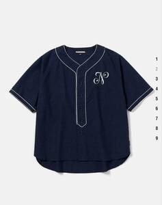 2024春夏　ネイビー　サイズL　BASEBALL SHIRT SS　ネイバーフッド　neighborhood　241AQNH-SHM06　