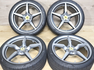 希少極上美品☆フェラーリ Ferrari F8 Tributo 純正 OP 鋳造 20in 9J +44.7 11J +38.5 245/35ZR20 305/30ZR20 空気圧センサー付 458 488