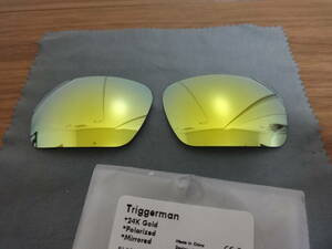 トリガーマン用 カスタム偏光レンズ（9314アジアンフィット不可） 24K GOLD Polarized 新品　Oakley TRIGGERMAN Sunglasses　TRIGGER MAN