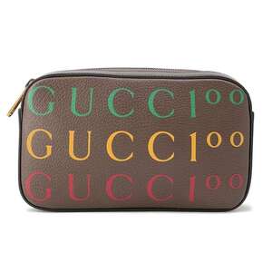 グッチ ボディバッグ ロゴ レザー 100周年記念限定 602695 GUCCI 2wayバッグ ウエストバッグ