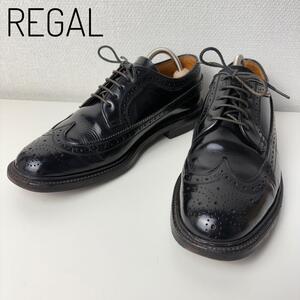 REGAL ウイングチップ　レザーシューズ　黒　24.5 ビジネス　676　ビジネスシューズ　フォーマルシューズ