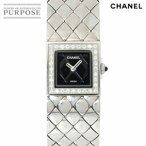 シャネル CHANEL マトラッセ H0489 ダイヤベゼル ヴィンテージ レディース 腕時計 ブラック クォーツ ウォッチ Matelasse 90219532