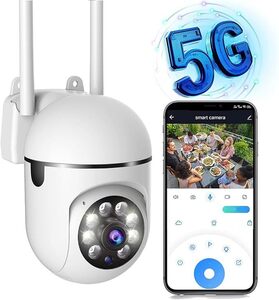 防犯カメラ 屋外 5Gと2.4G対応 AI人体検知 双方向音声 自動追尾 赤外線暗視 300万画素 パンチルト 遠隔監視 夜間カラー 警報通知