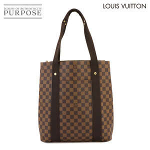 新品同様 ルイ ヴィトン LOUIS VUITTON ダミエ カバ ボブール トート バッグ エベヌ N52006 ゴールド 金具 Cabas Beaubourg 90243306