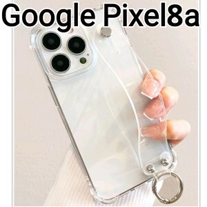 GooglePixel8a ケース　クリア　ベルト付き