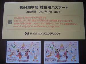 ★★★「東京ディズニーランド」または「東京ディズニーシー」１dayパスポート 2枚・有効期限 ２０２５年（令和７年）１月３１日まで★★★