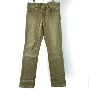 【中古】WTAPS スキニーデニムパンツ サイズ2 182WVDT-PTM04 ダブルタップス BLUES SKINNY TROUSERS グリーン[240019453757]