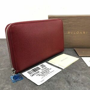 ☆送料無料☆ 未使用品 BVLGARI ジップウォレット 37340 レッド 箱付き 4