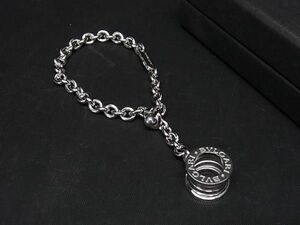 ■極美品■ BVLGARI ブルガリ ビーゼロワン SV925 キーチェーン キーホルダー バッグチャーム メンズ レディース シルバー系 AV1736