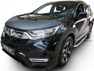 即納16-ホンダCR-V RW1 RW2 RT5 RT6高級ノーズブラ ボンネットカバー ブラック黒フェイクレザー フロント プロテクター/エアロ スポイラー