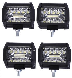 LED ワークライト 12V/24V 60W 6000K ホワイト 白色 防水 作業灯 デッキライト 投光器 前照灯 車幅灯 照明 トラック 4個 a11-79-4