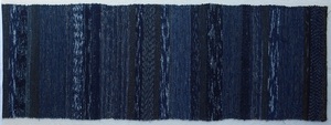  ＜6＞裂き織り　古布藍染木綿　手織り　手作り材料に