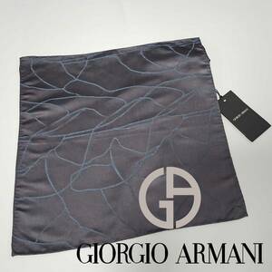 ⑤ポケットチーフ ジョルジオアルマーニ GIORGIO ARMANI ブラック スーツ セットアップ