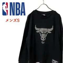 T2756*NBA*シカゴブルズ*トレーナー*長袖*ブラック*メンズS