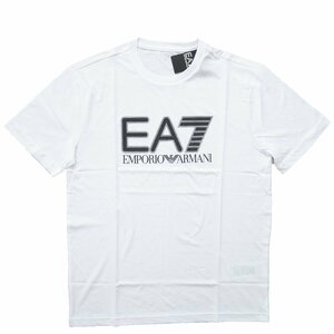 ◆新品◆エンポリオアルマーニ EA7◆マストハブ ロングシーズン活躍 ロゴ クルーネック 半袖 Tシャツ L 白◆EMPORIO ARMANI デカロゴ