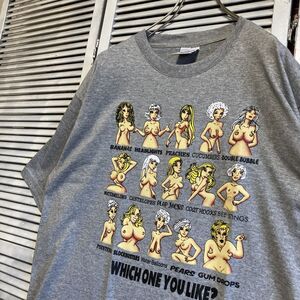 AWUL 1スタ グレー エロ Tシャツ 女性 裸 セックス セクシー 90s 00s ビンテージ アメリカ 古着 ベール 卸 仕入れ kg