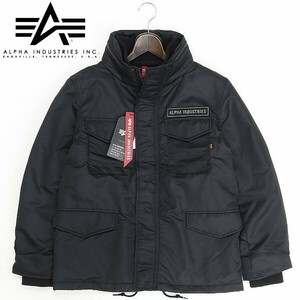 新品◆ALPHA INDUSTRIES アルファ インダストリーズ THERMOLITE M-65 RIB JKT ミリタリー 中綿 リブ ジャケット 黒 ブラック M