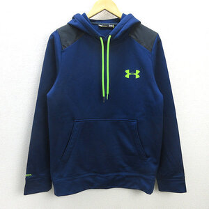 G■アンダーアーマー/UNDER ARMOUR プルオーバーパーカー/裏起毛【SM】紺/men