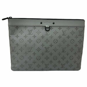 LOUIS VUITTON ルイヴィトン M81385 ポシェットディスカバリーGM モノグラムシャドウ グレー系 セカンドバッグ クラッチバッグ メンズ【中