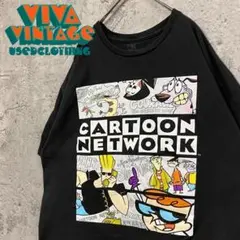 レア【古着】カートゥーンネットワーク キャラクターTシャツ ブラック メンズXL