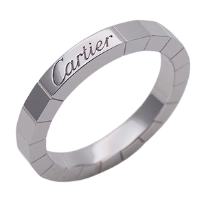 カルティエ Cartier リング レディース ブランド 指輪 750WG ラニエール ホワイトゴールド #51 約11号 シンプル ジュエリー 磨き済み