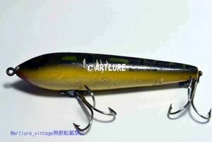 VINTAGE WOODEN LURE HEDDON ZARAGPSSA （a076-J1P　）USA MADE #OLDLURE #ARTLURE_VINTAGE ＃ヴィンテージルアー