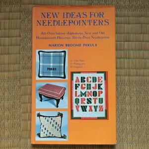 ★洋書/古本/NEW IDEAS FOR NEEDLEPOINTERS/クロスステッチ刺繍本★アメリカ製/1976年/英字/チェック/手芸