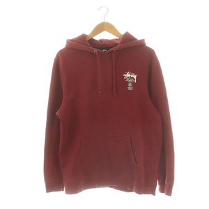 ステューシー STUSSY クルーネックパーカー プルオーバー 裏起毛 長袖 M 赤 レッド /HK ■OS ■SH メンズ