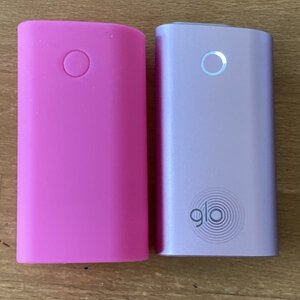 G0828K173 glo グロー 電子タバコ 加熱式たばこタバコ G003 ピンク系　シリコンカバー付き　中古　通電のみ確認済み