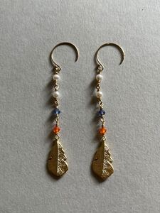 Tピアス ハンドメイド 天然石