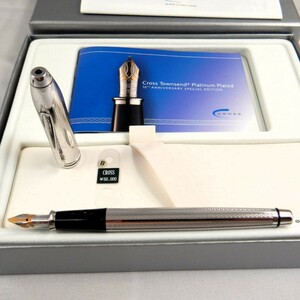 クロス タウンゼント スペシャルエディション プラチナ 高級万年筆 太字★CROSS Townsend Special Edition Fountain Pen. NEW