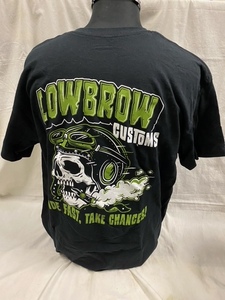 Lowbrow Customs 半袖 Tシャツ ブラック メンズ Lサイズ ロウブロウカスタムズ ハーレー スケーター チョッパー カスタム ホットロッド