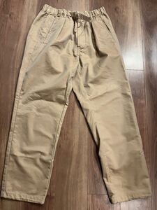 新品未使用 POST OVERALLS ポストオーバーオールズ 日本製 E-Z Lax 4 P/C French twill khaki サイズM