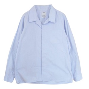 VISVIM ビズビム 17AW 117205011007 FREE EDGE SHIRT コットン 長袖 シャツ ライトブルー系 1【中古】