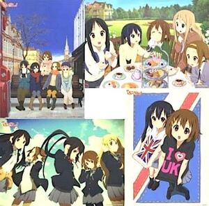 【送料無料】下敷き セット けいおん! K-ON! 平沢 唯 秋山 澪 田井中 律 琴吹 紬 中野 梓 放課後ティータイム 京アニ