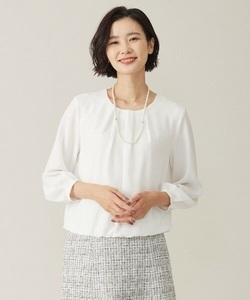 J.PRESS LADIES◆新品 プルエラ クルーネック カットソー ホワイト系 J.プレス ブラウス 定価14960円 オンワード樫山◆size Ｌ