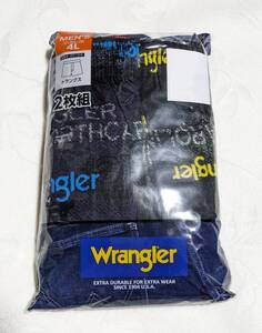 送料込み　Wrangler ラングラー メンズ　トランクス　パンツ　4Lサイズ　綿100％　黒青系　2枚セット　新品