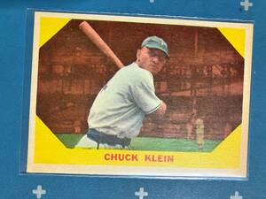 1960 Fleer Hall of Fame Series #30 Chuck Klein NL MVP in 1931 and 1932