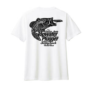 ☆ イラスト ブラックバス釣りTシャツ　トップウォーターゲーム/ルアーフィッシング/ドライTシャツ