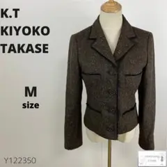 美品 K.T KIYOKO TAKASE テーラードジャケット 羽織り シルク混