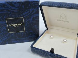 1円★中古品【MIKIMOTO】ミキモト ピアス パール 真珠 2WAY K18 貴金属 冠婚葬祭 ブランド アクセサリー ジュエリー 約1.9ｇ