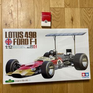 壱圓スタート タミヤ LOTUS 49B FORD F-1 ゴールドリーフロータス シュリンクパック未開封　1円スタート 未組立