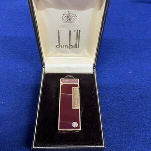 T5【中古品】/ダンヒル Dunhill ガスライター ローラー式 ボルドー ゴールド レッド 喫煙具 