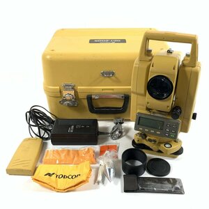 TOPCON トプコン GPT-2005 トータルステーション キャップ/バッテリーチャージャー/吊り下げ/バッテリーx2/ケース/他付き＊動作未確認品