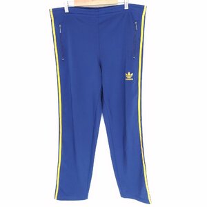 (^w^)b adidas アディダス 80s 90s ヴィンテージ トラック ロング パンツ ジャージ アクティブ ウェア ストリート スポーツ 青 M 11092DD