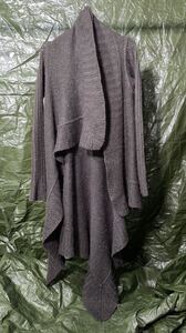 2000s RICK OWENS ASYMMETRIC KNIT COAT リックオウエンス カーディガン ニット コート