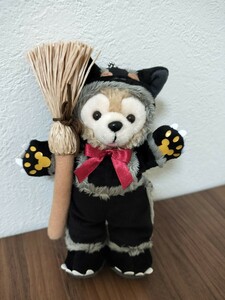 TDS ダッフィー 【黒猫 ぬいぐるみバッジ 】ハロウィン お顔厳選